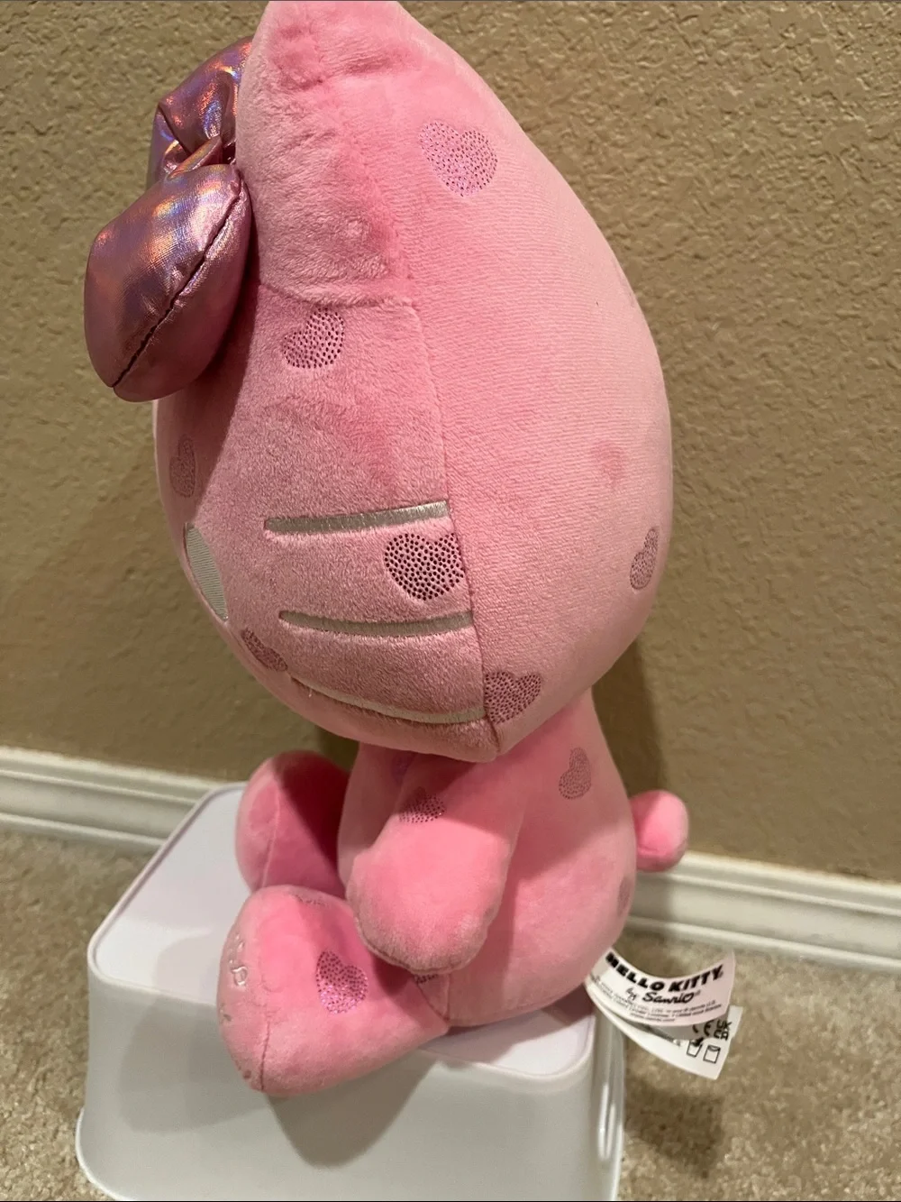 Hello Kitty Pink Plush with Shimmer Bow